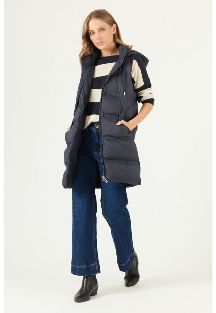 Parka azul marino PRIVILEGE 2336-1