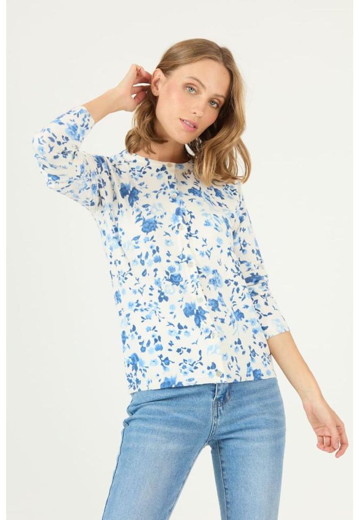 Cardigan crudo flores PRIVILEGE 2697-0