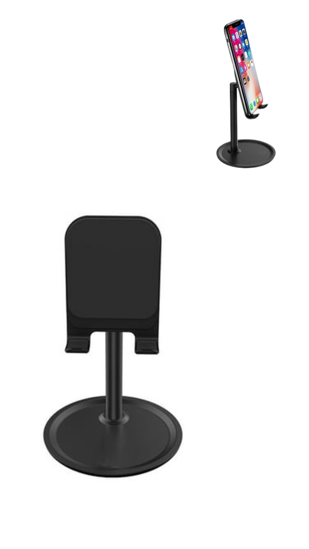 Soporte De Aluminio Para Escritorio Teléfono Y Tablet - negro-0