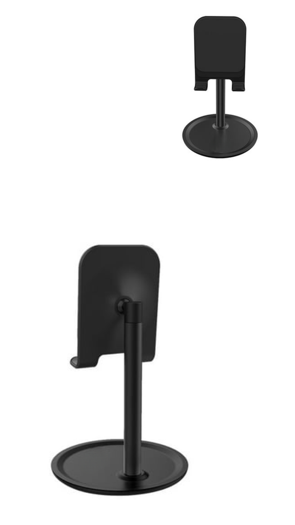 Soporte De Aluminio Para Escritorio Teléfono Y Tablet - negro-2