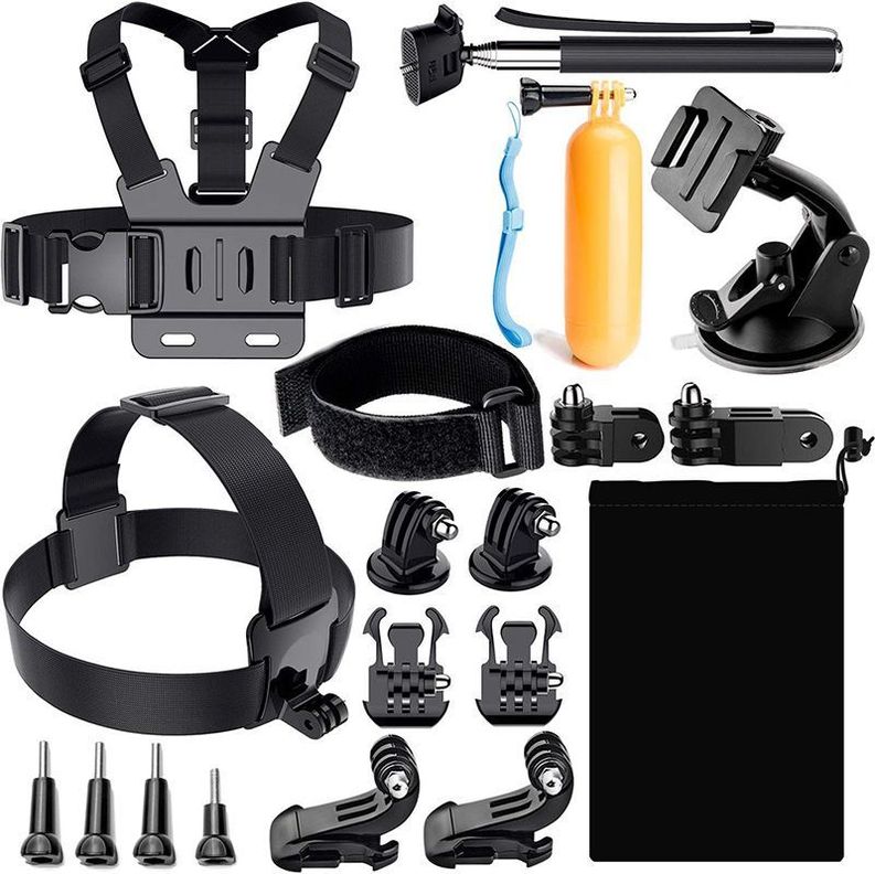 Kit De 19 Accesorios Gopro Hero 4 5 6 7 8 9 10 11-0