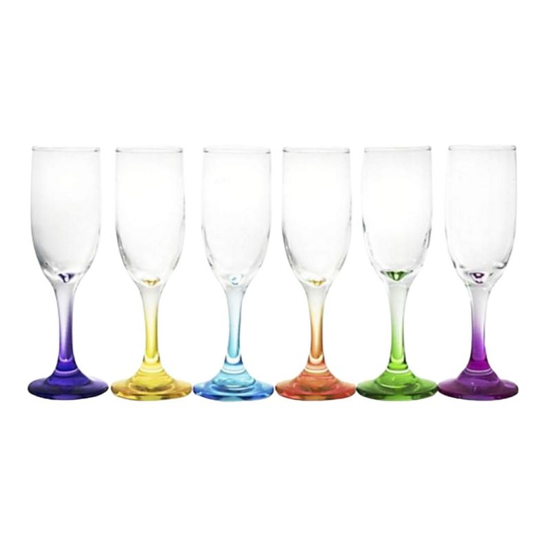 Display 6 Copas Flute Versalles Pie Color 176 Cc-0