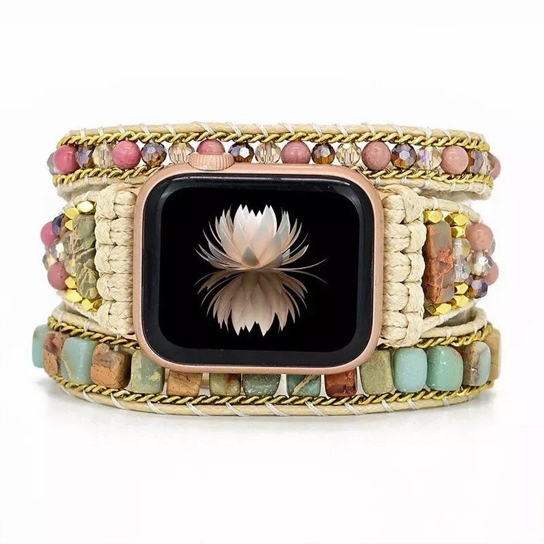 Pulsera piedras naturales para Apple Watch Series-0