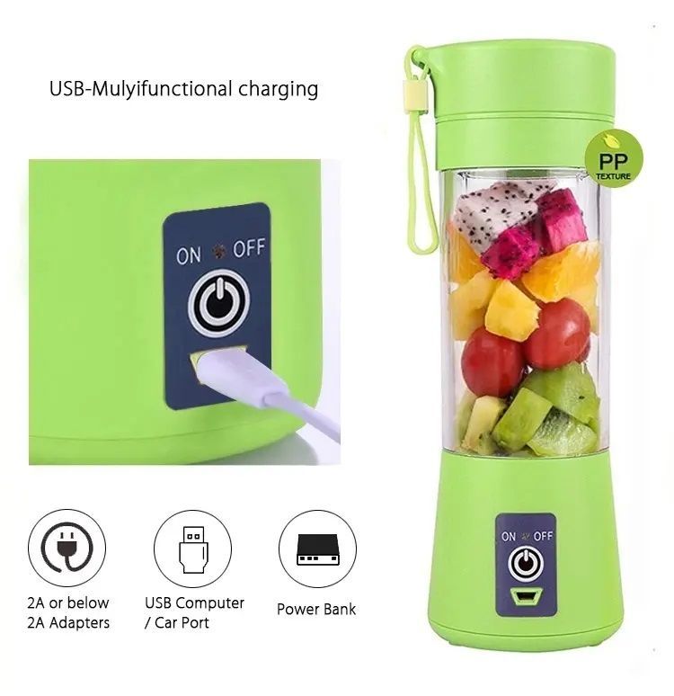 Licuadora Portátil Recargable Multiuso: 6 Cuchillas, 2000mAh-1