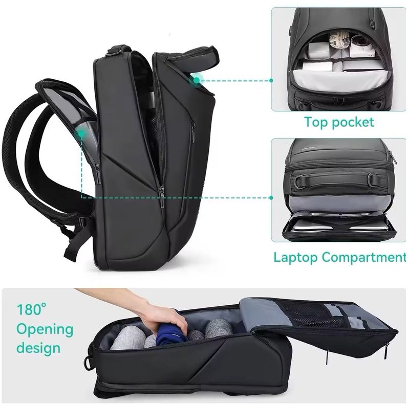 Mochila para Viajes y Oficina con Diseño Impermeable y Puerto USB-4