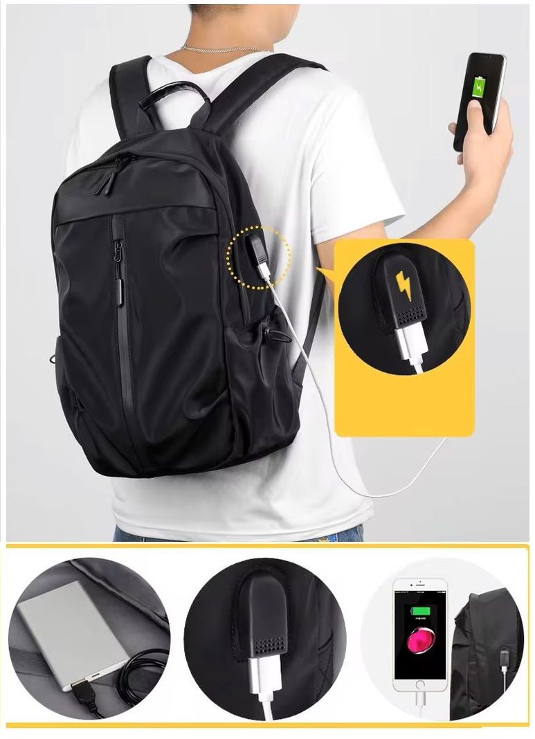 Mochila para Viajes y Oficina con Diseño Impermeable y Puerto USB-5