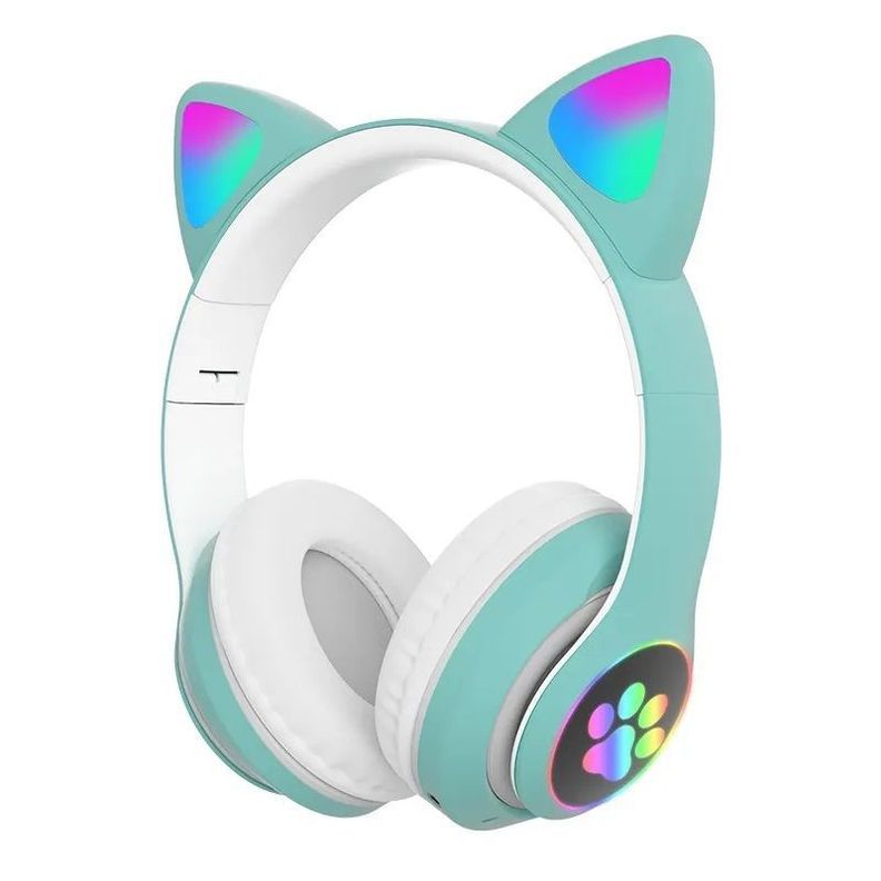 Audífonos inalámbricos Bluetooth RGB Orejas gato-0