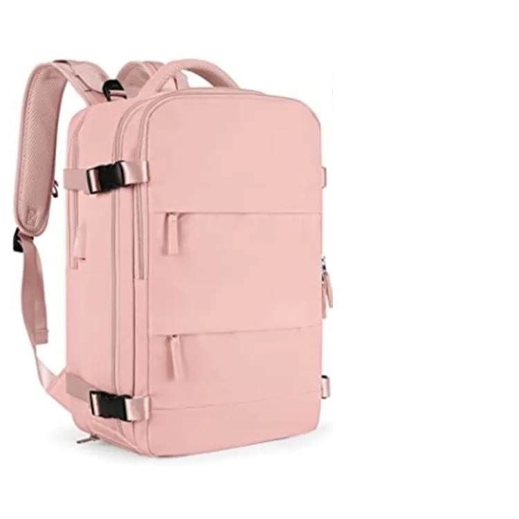 Mochila Femenina Impermeable de Gran Capacidad con Puerto USB-0