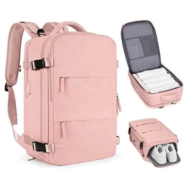 Mochila Femenina Impermeable de Gran Capacidad con Puerto USB-1