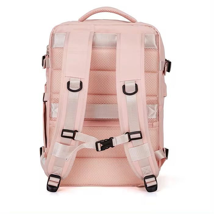 Mochila Femenina Impermeable de Gran Capacidad con Puerto USB-6