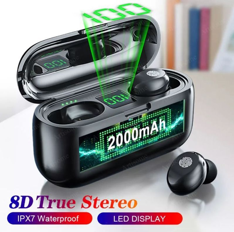 Audífonos inalámbricos Bluetooth In-Ear F9 V50-2