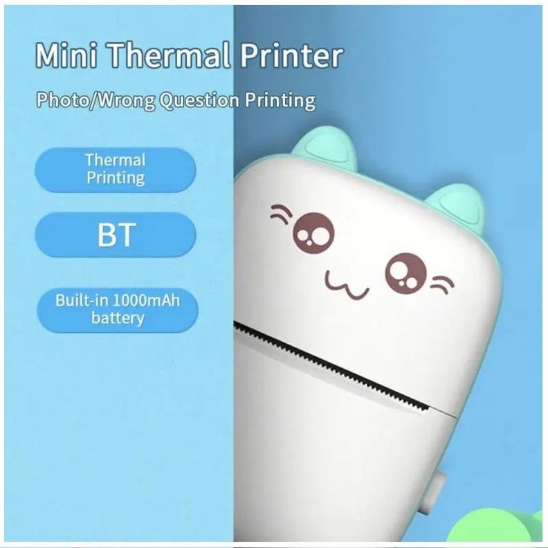 Mini Impresora Térmica Portátil de etiquetas Inalámbrica con Adhesivo-4