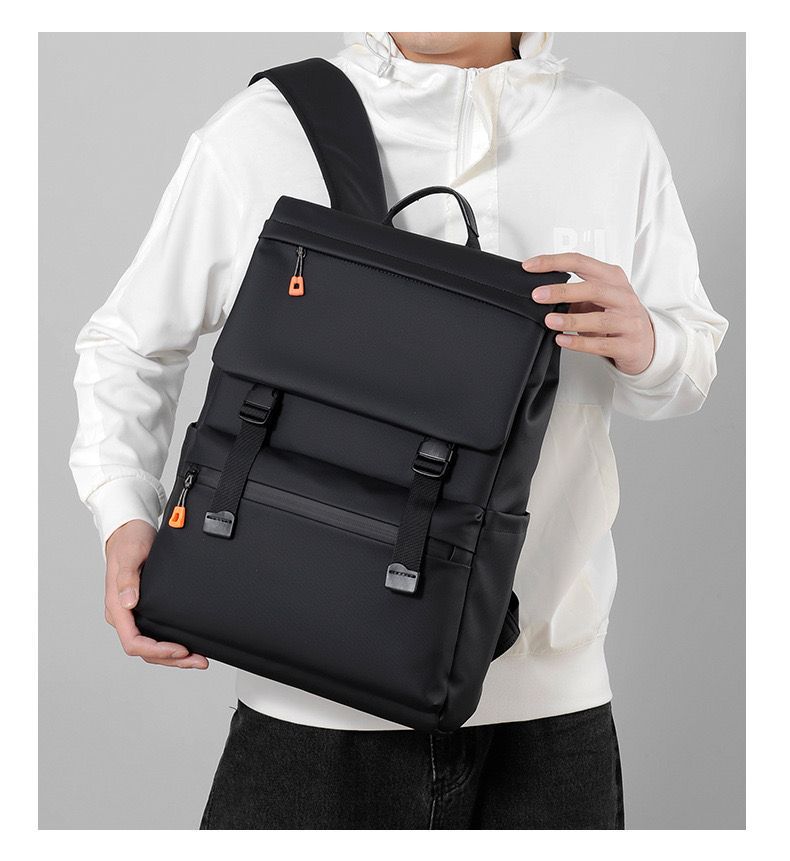 Mochila Premium Negra, Elegante, USB, Waterproof-4