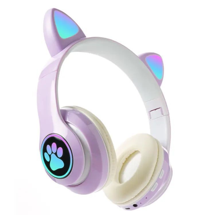 Audífonos inalámbricos Bluetooth RGB Orejas gato-1