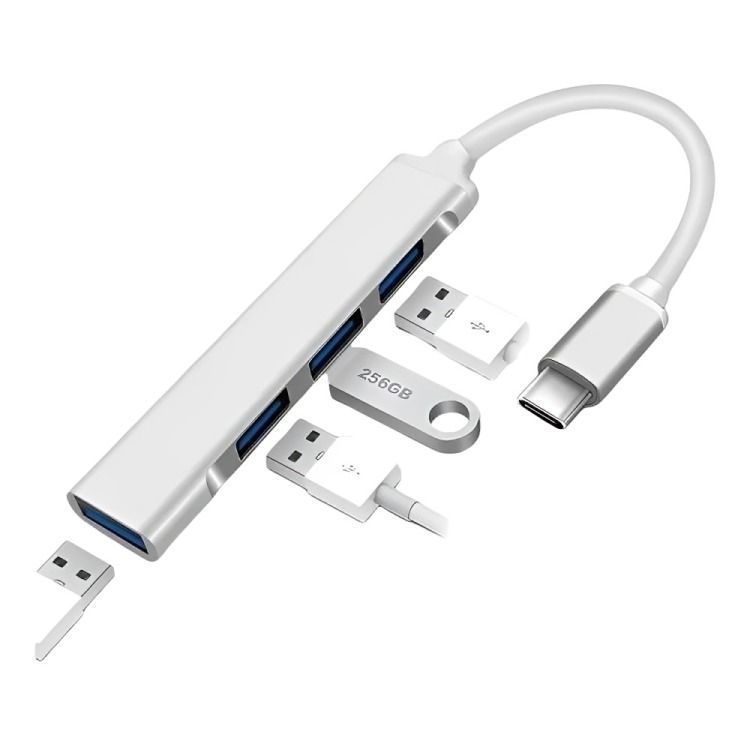 Adaptador Usb Hub Tipo C 4 X Usb 3.0 4 En 1-1