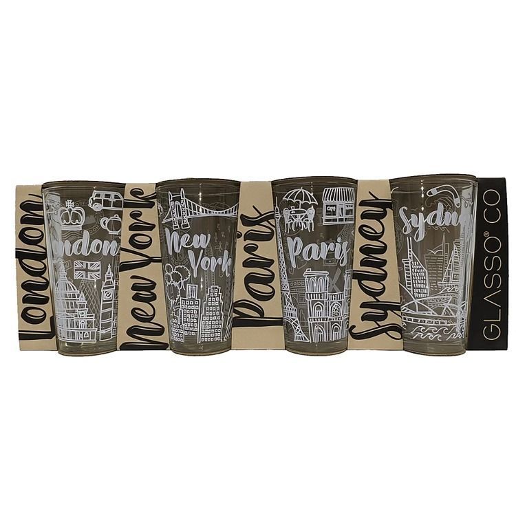 SET 4 VASOS CITY COLLECTION GLASSO-0
