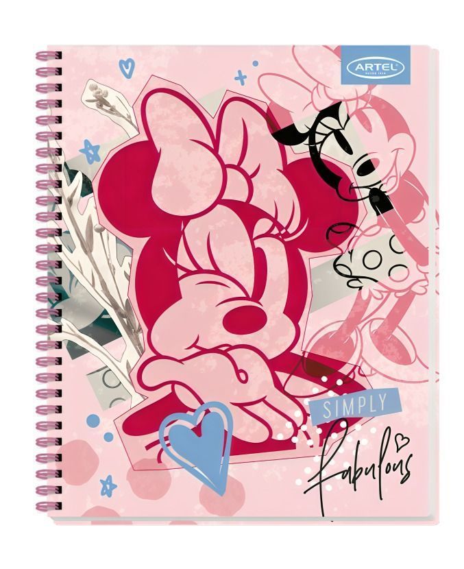 PACK 10PCS  CUADERNOS UNIV 100HJ MINNIE COLLAGE ARTEL 0384-1