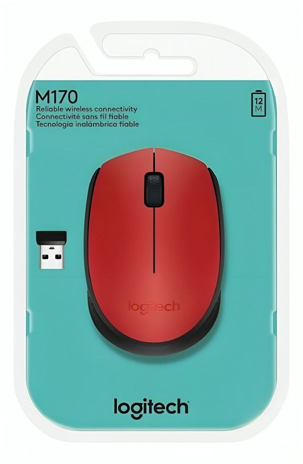  MOUSE LOGITECH INALAM M170 ROJ 910-004941-0