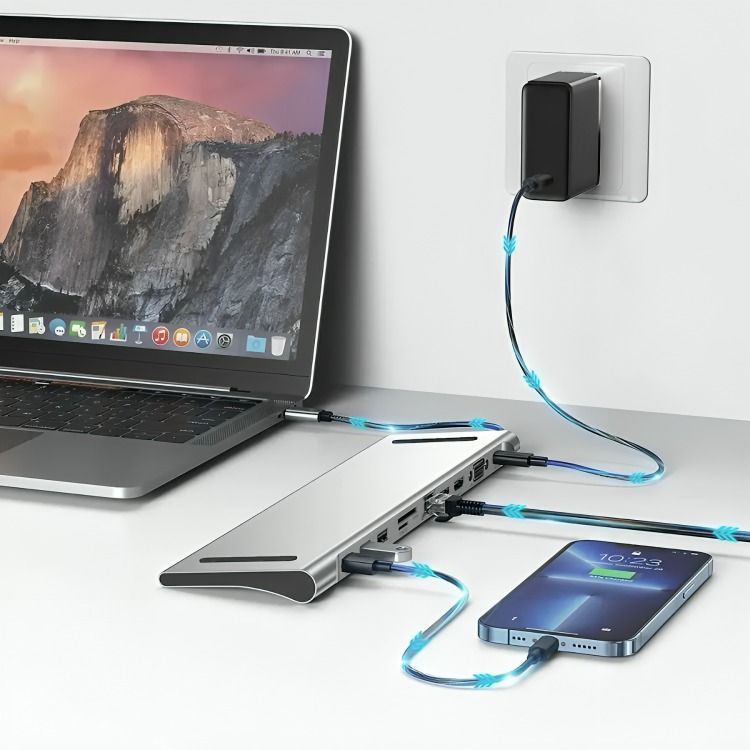Adaptador Hub 11 En 1 Usb Tipo C Usb-c Hdmi Vga -1