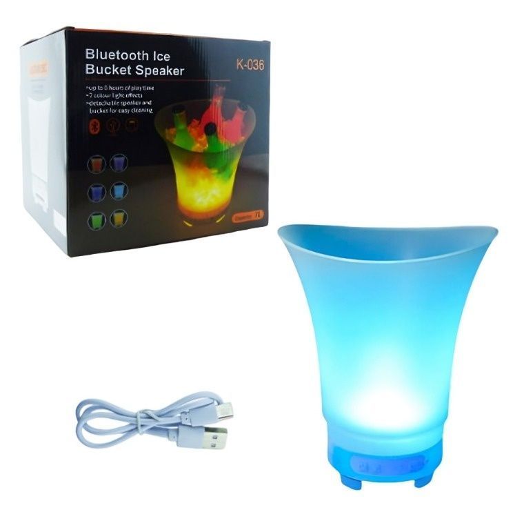 PARLENTE RECARGABLE K036 HIELERA CON LUZ RGB  -2
