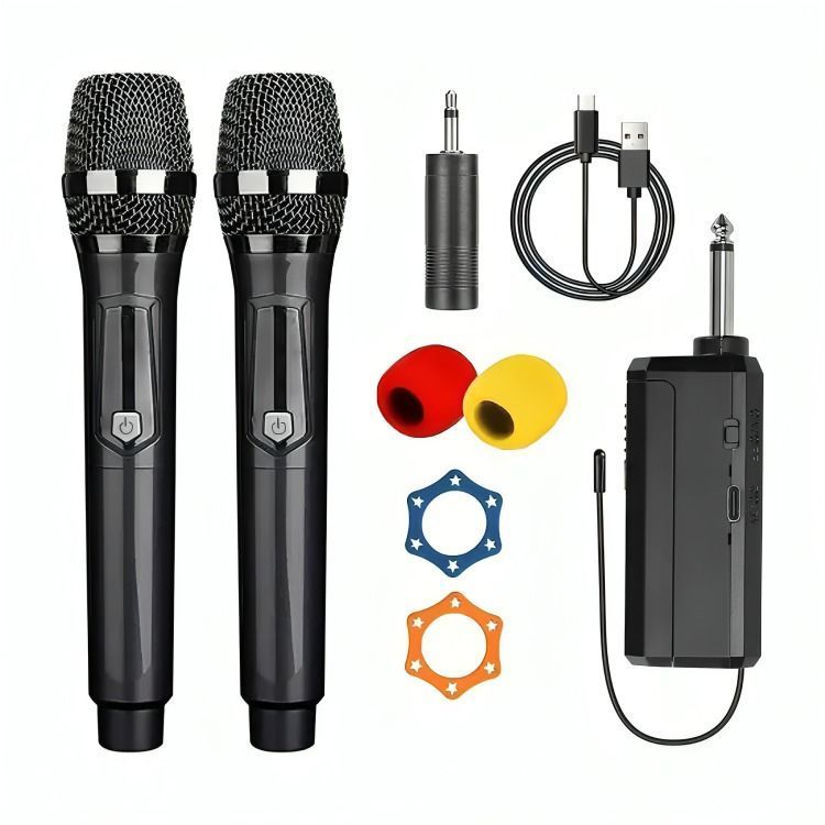Micrófono Inalámbrico Profesional Karaoke Kit 2pcs-0