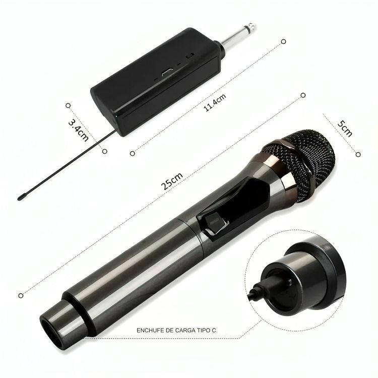 Micrófono Inalámbrico Profesional Karaoke Kit 2pcs-4