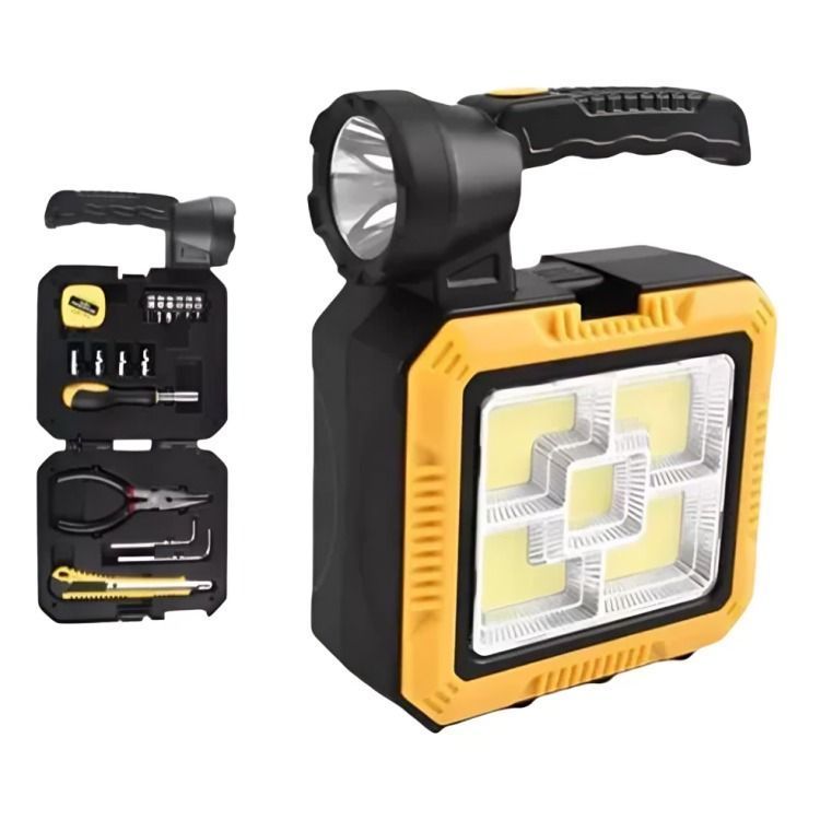Linterna Solar 68 LED 7739-L con Power Bank-0