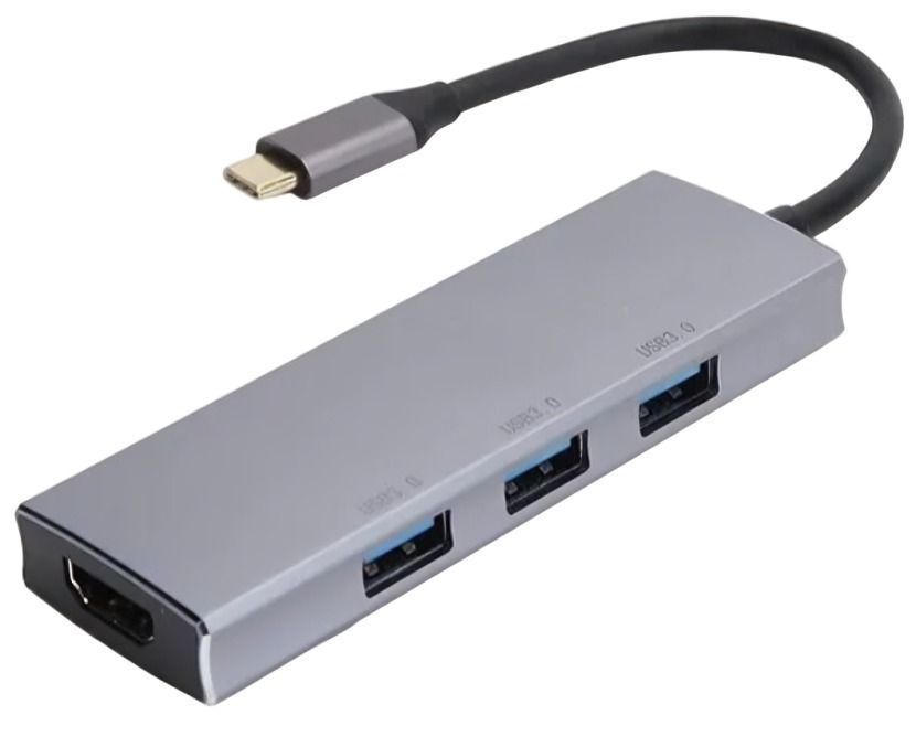 Adaptador Usb Hub Hdmi Tipo C 3 X Usb 3.0 6 en 1-1