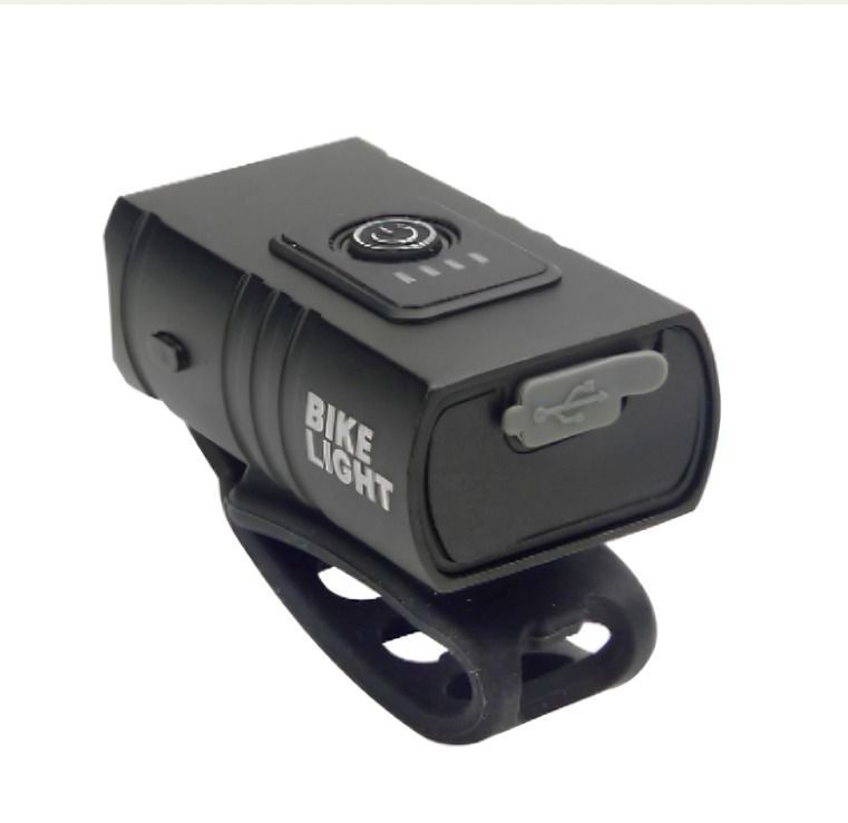 LUZ DE BICICLETA DELANTERA 2 LED RECARGABLE USB METALICA 5 FUNCIONES-0