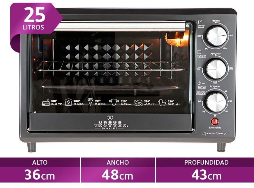 Horno Eléctrico Ut-Backofen Pro-B 25L (Negro)-3