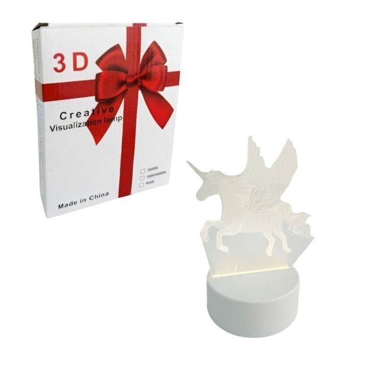 Lampara 3D Acrilico 8 Disenos Luz Calida USB
