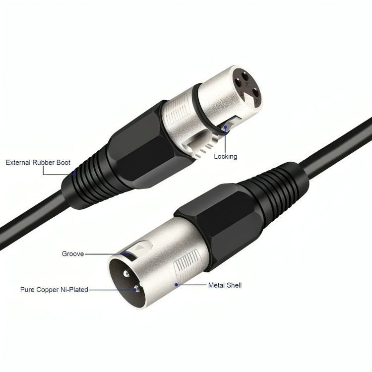 Cable Xlr Macho Hembra Balanceado De 1 Metro-2