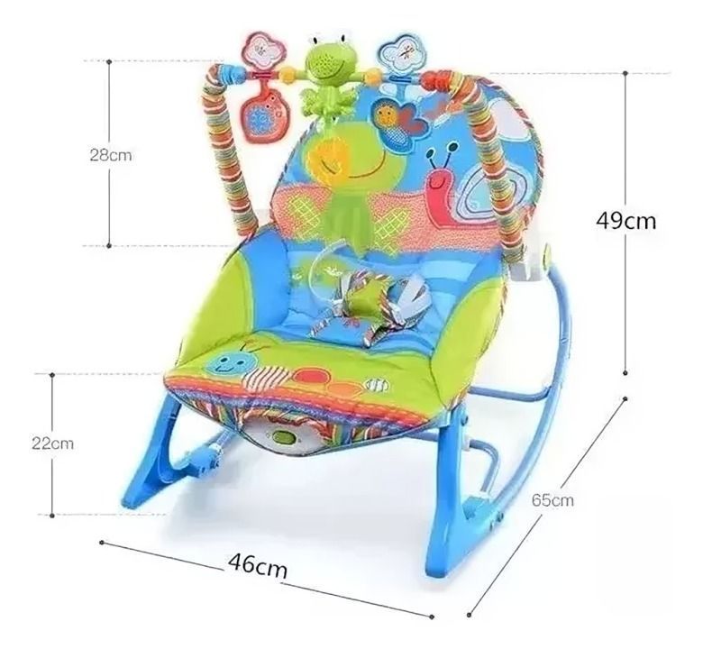 Silla bebe con Vibracion Color Azul-2