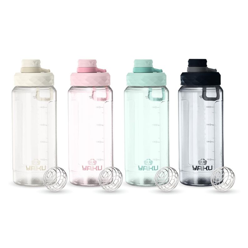 BOTELLA SHAKER PLÁSTICO 1100 ML LARIMAR ROSA-1