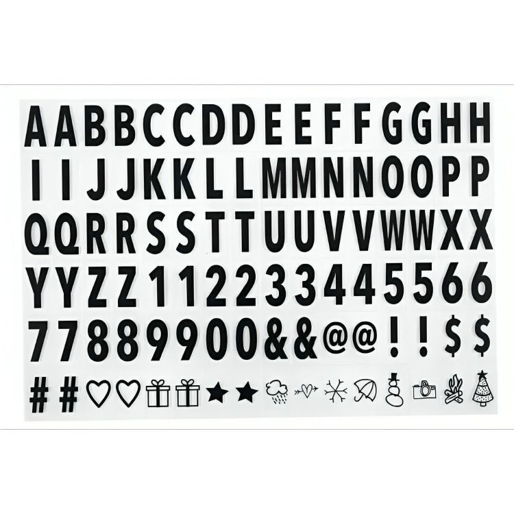 Caja De Luz Led A4 Pizarra Con Letras Y Emojis Cartel-1