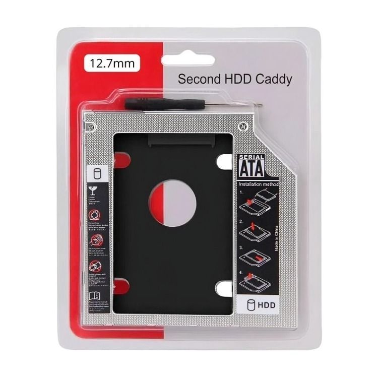 Caddy Adaptador 12.7mm Notebook Sata Hdd Ssd-0