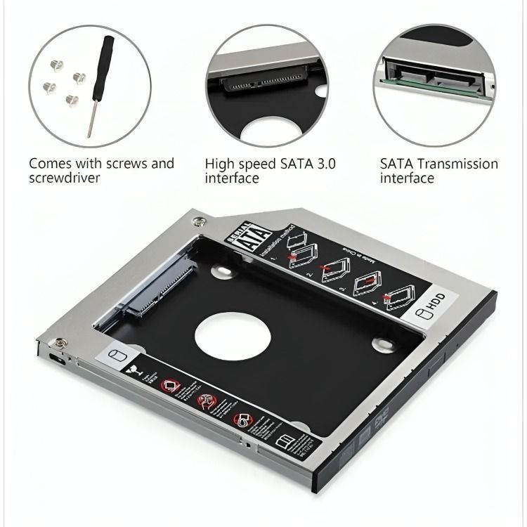 Caddy Adaptador 12.7mm Notebook Sata Hdd Ssd-3