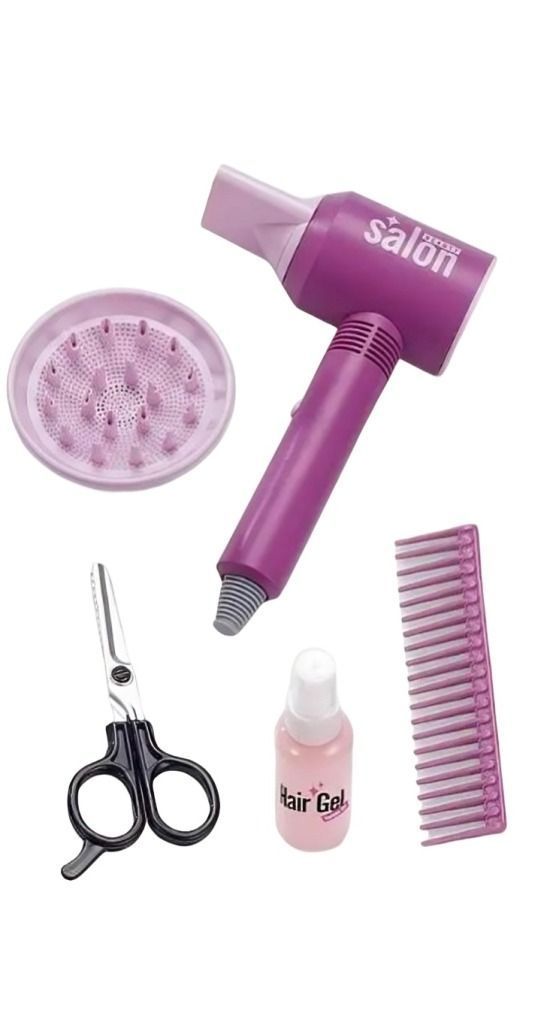 Set De Peluqueria Juego De Simulacion Para Niñas Juguetes-2