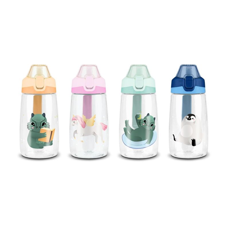 BOTELLA INFANTIL PLÁSTICO 500 ML CORAL-1