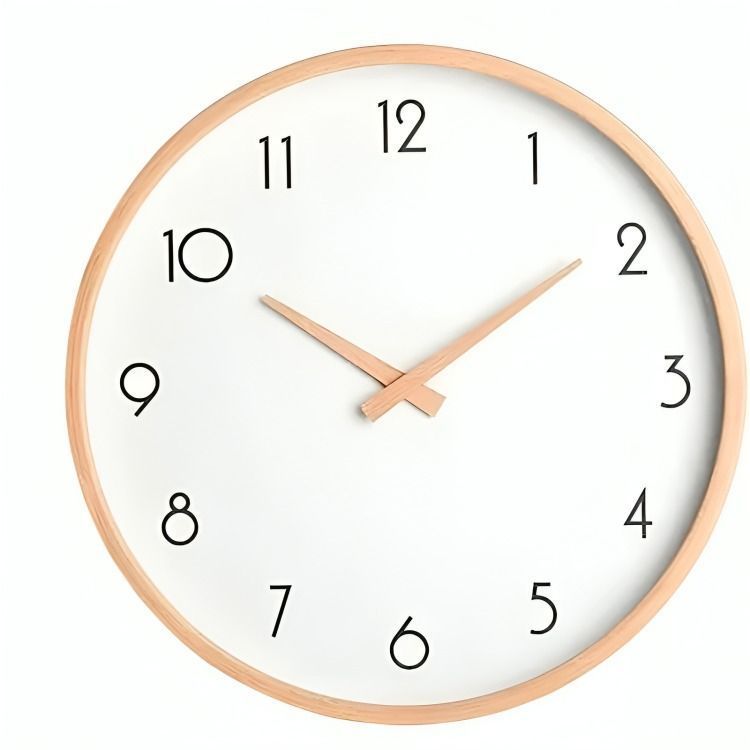 Reloj De Muralla Redondo Madera plástica Clara Análogo-0