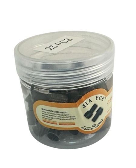 Conector Coaxial RG-6 Níquel Set 25 Caja PVC-0