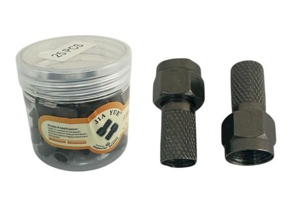 Conector Coaxial RG-6 Níquel Set 25 Caja PVC-1