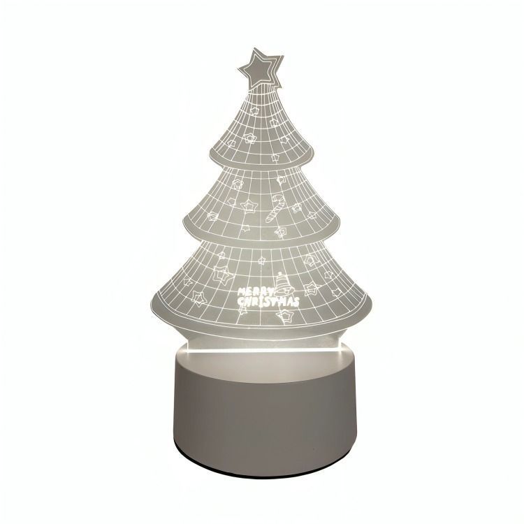 Lámpara LED De Mesa 3D USB Luz Arbol Navidad