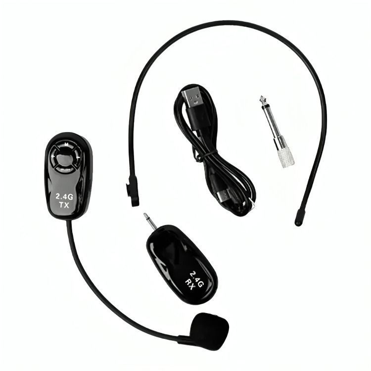 Micrófono Inalámbrico De Cintillo Con Receptor 2.4g-0