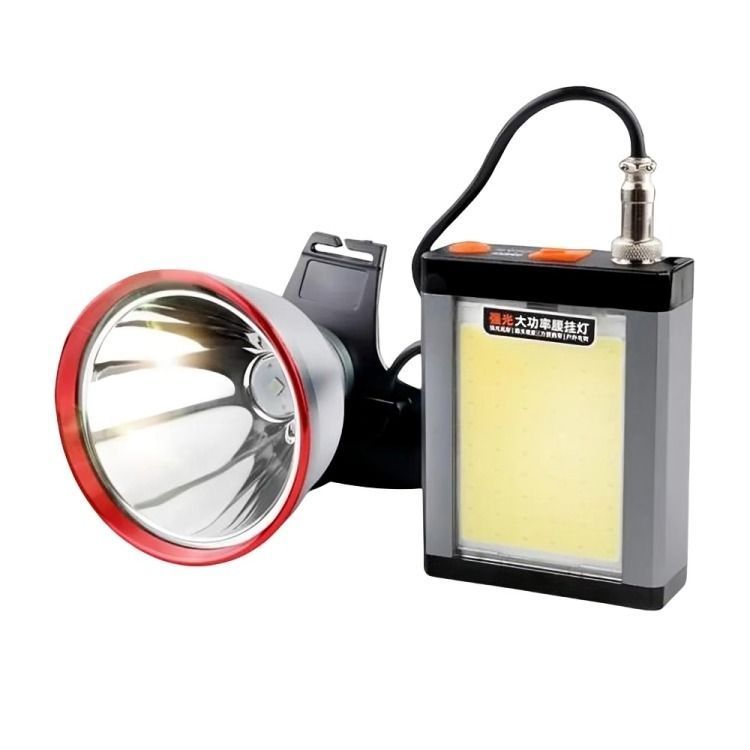 Foco Caza Led Lampara Minera Recargable Largo Alcance-0