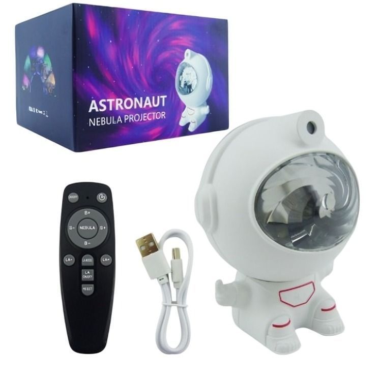 LAMPARA PROYECTOR MINI ASTRONAUTA DE LED RGB CON CONTROL REMOTO-3