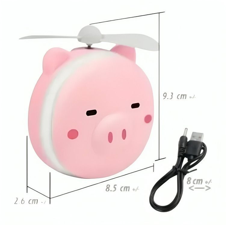 Espejo de maquillaje portátil con luz LED y ventilador -3