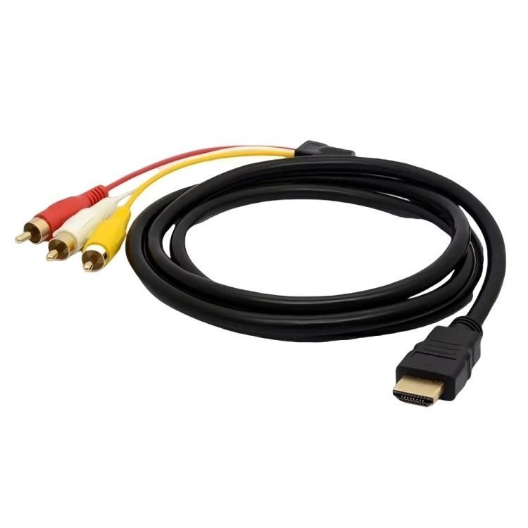 Cable Hdmi A 3 Rca Digital Audio Video Macho 1.5 Mts-0