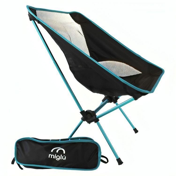 Silla plegable de camping azul-1