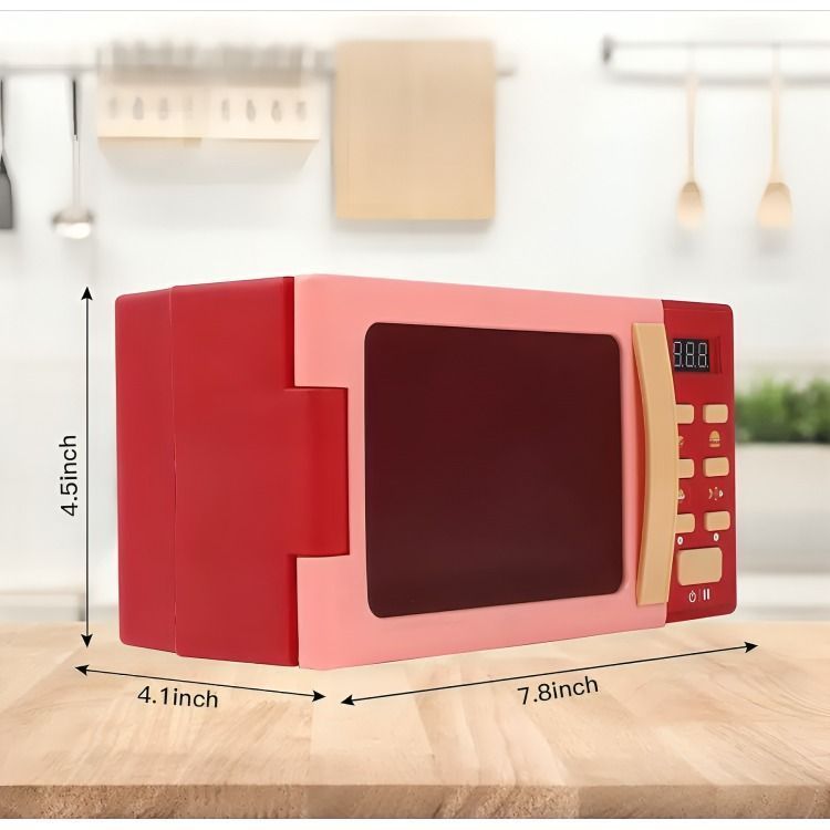 Horno Microondas De Juguete Más Accesorios Luz Y Sonido-3